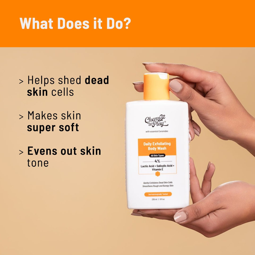 Daily Exfoliation Kit | Exfoliating Body Wash & AHA Body Lotion - 236 ml Each
