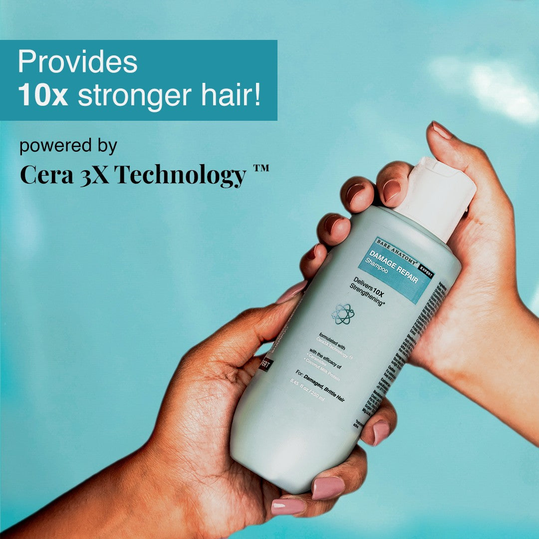 Damage Repair Shampoo With Ceramide A2 & Coconut Milk Protein - 250 ml | Pack of 2