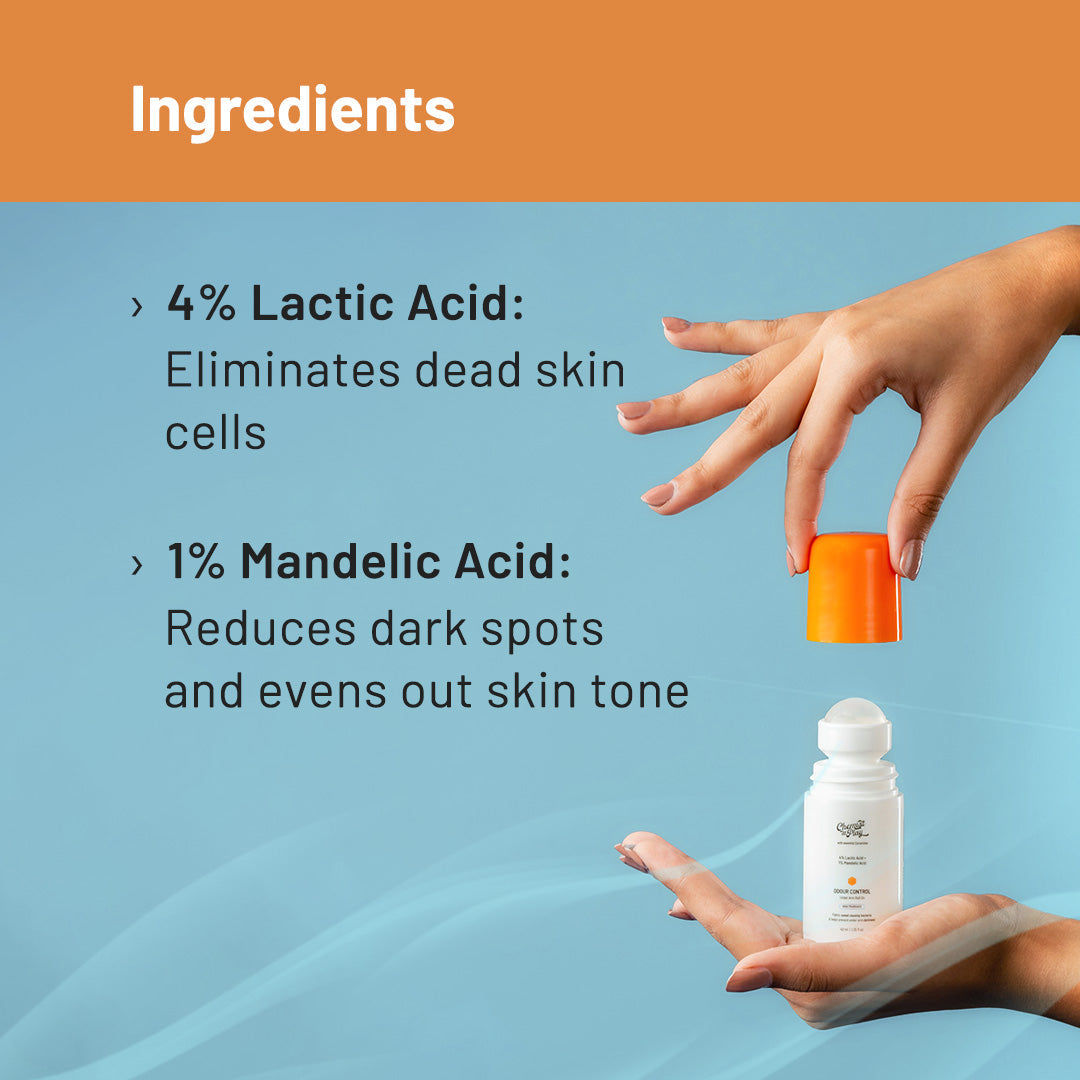 Exfoliate Perfectly! | Exfoliating Body Scrub - 75 gm & Aqua Underarm Roll On - 40 ml