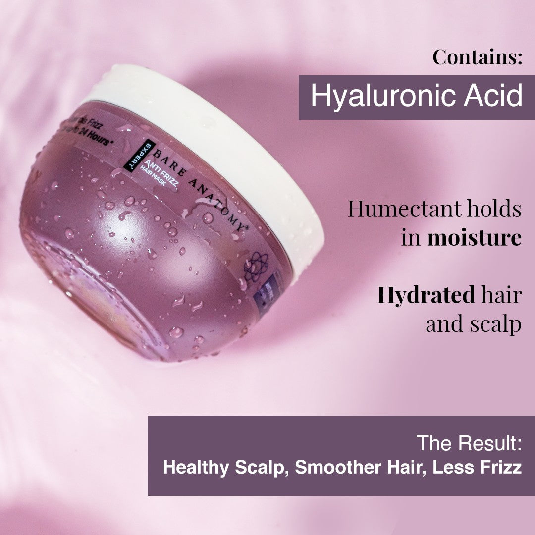 Anti-Frizz Hair Mask With Fatty Acids & Hyaluronic Acid - 250 gm