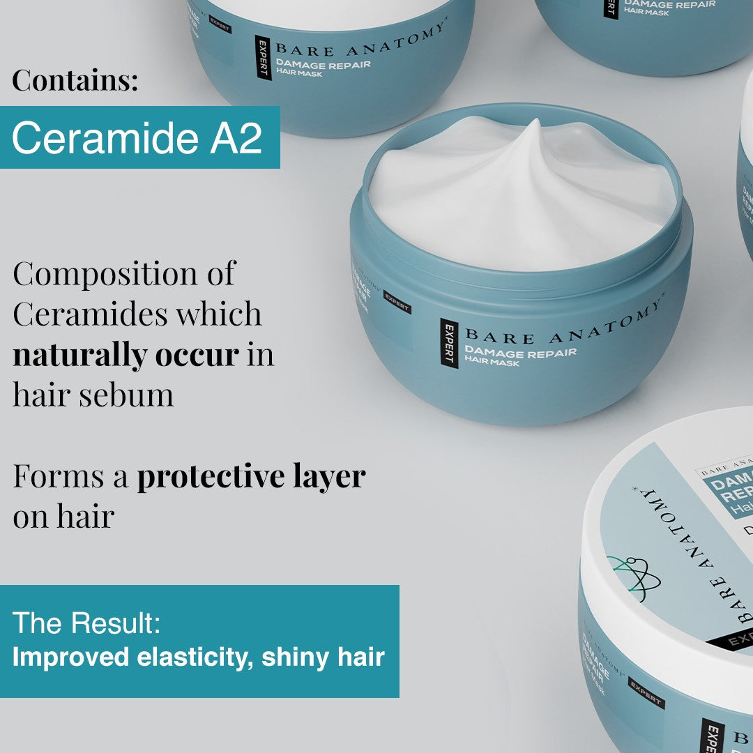 Damage Repair Hair Mask With Ceramide A2 & Coconut Milk Protein - 250 gm | Pack of 2