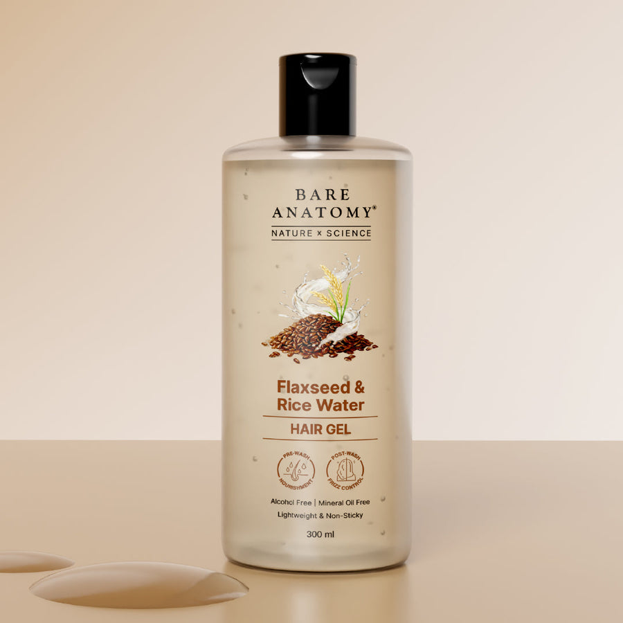 Flaxseed & Rice Water Hair Gel With Aloe Vera Extract and Coconut Milk Protein - 300 ml