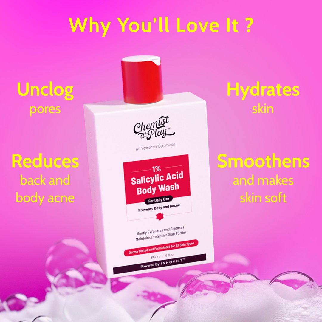 1% Salicylic Acid Body Wash for Body Acne - 236 ml
