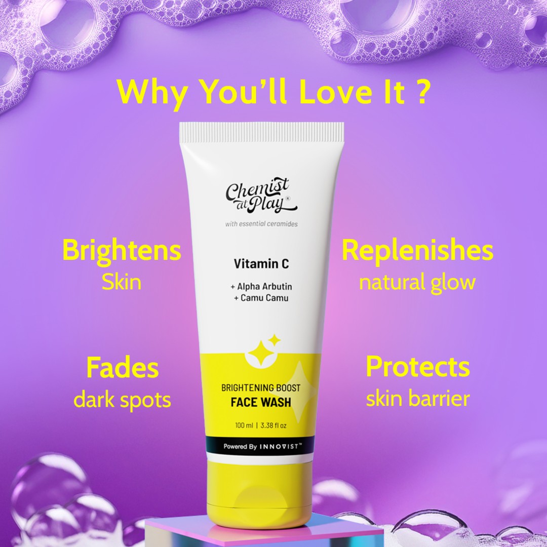 Vitamin C Brightening Boost Face Wash for Dark Spots & Glowing Skin - 100 ml | Pack of 2