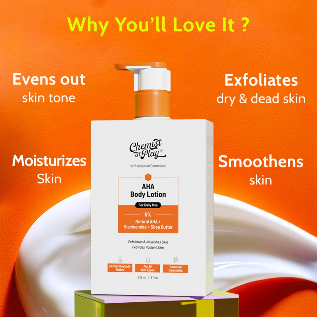 5% AHA Body Lotion with Niacinamide for Smooth and Hydrated Skin - 236 ml