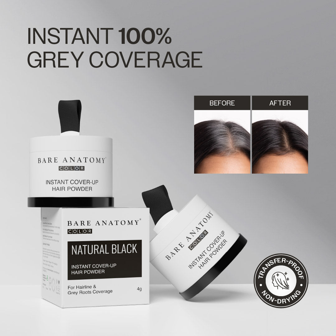 Instant Hair Cover-Up Powder Black Color - 4 g
