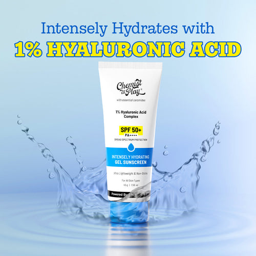1% Hyaluronic Acid Gel Sunscreen For Deep Hydration | SPF 50+ PA++++ - 45 gm