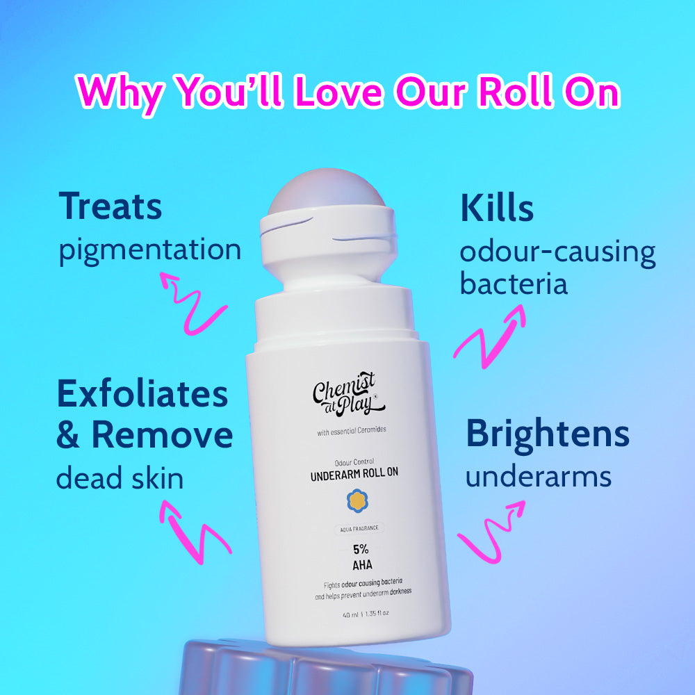 Daily Exfoliation Trio | Aqua & Fragrance Free Underarm Roll On & Exfoliating Body Wash