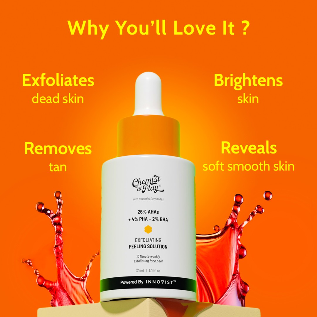 26% AHA + 4% PHA + 2% BHA Exfoliating Peeling Solution for Tan Removal & Pigmentation - 30 ml | Pack of 2