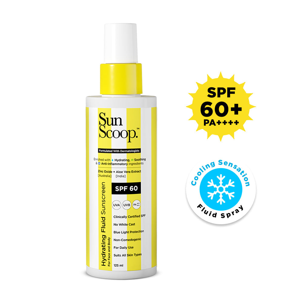 Hydrating Fluid Sunscreen  for Face & Body | SPF 60 PA++++| In-Vivo Tested - 125 ml | Pack of 2
