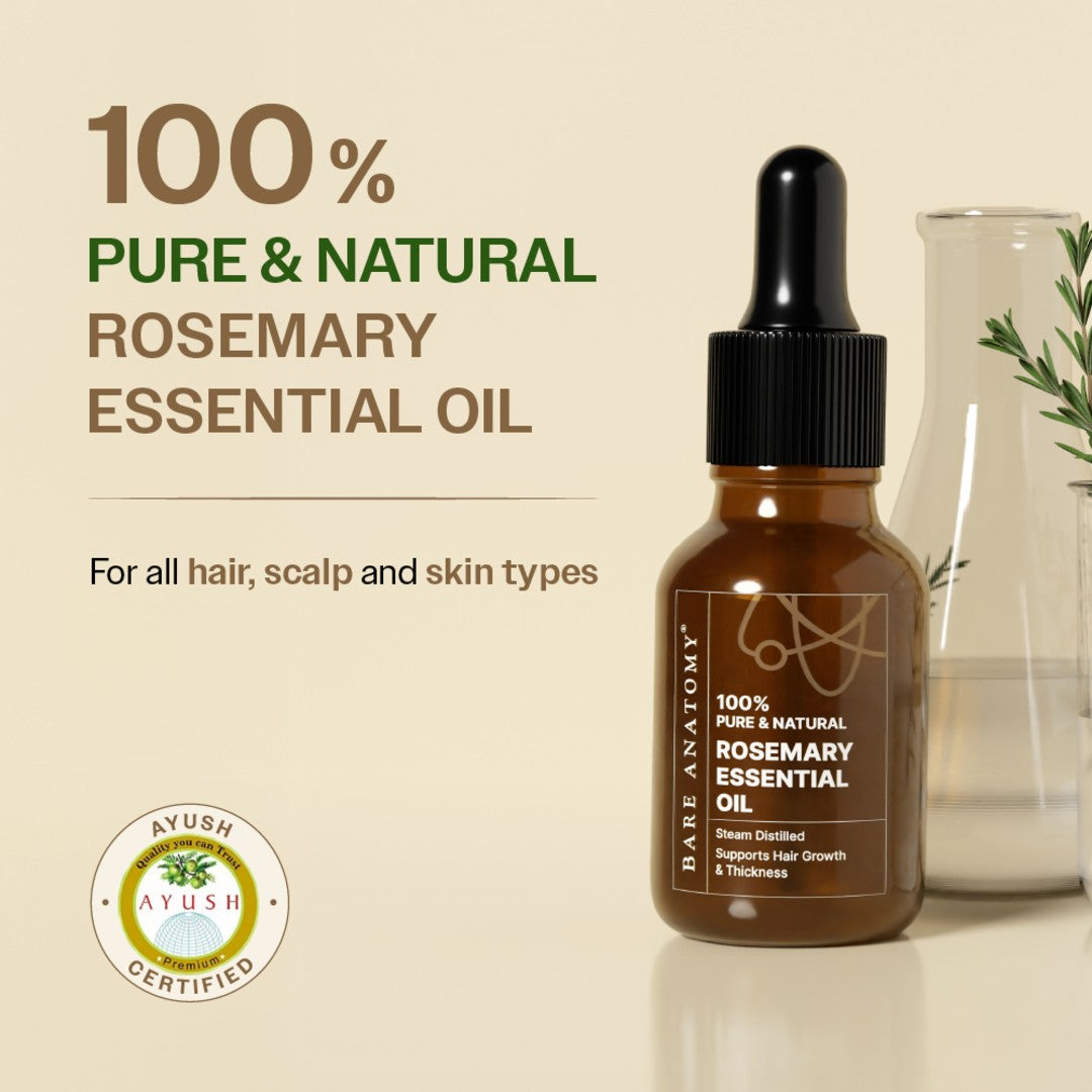 100% Pure Rosemary Essential Oil For Hair Growth & Thickness - 15 ml