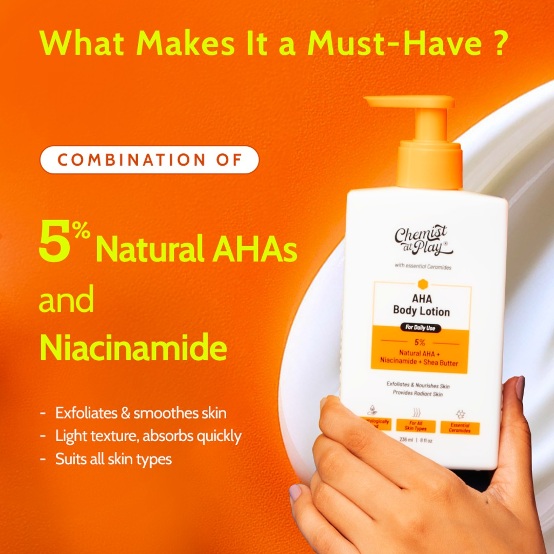 5% AHA Body Lotion with Niacinamide for Smooth and Hydrated Skin - 236 ml