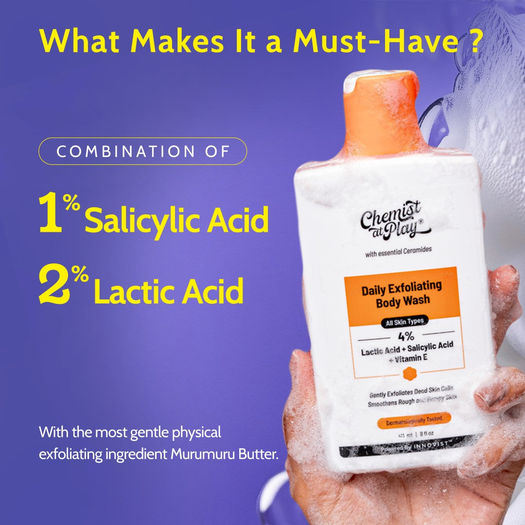 Exfoliating Body Wash with 1% Salicylic Acid & 2% Lactic Acid - 473 ml