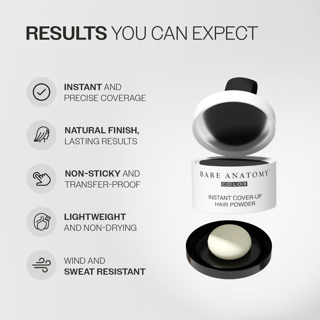 Instant Hair Cover-Up Powder Black Color - 4 g