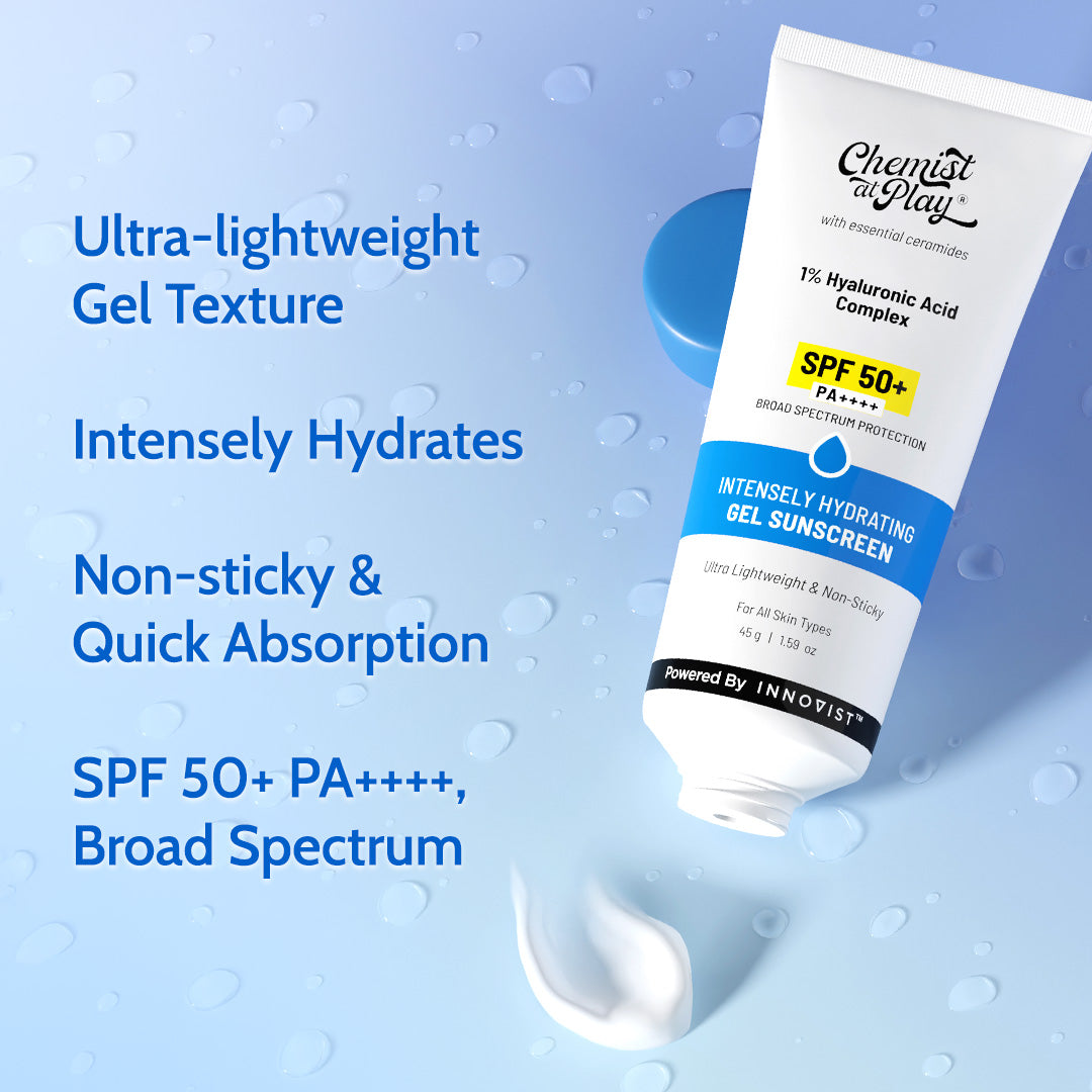 1% Hyaluronic Acid Gel Sunscreen For Deep Hydration | SPF 50+ PA++++ - 45 gm