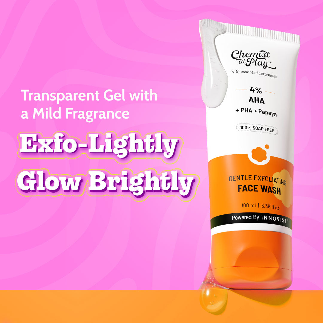 Gentle Exfoliating Face Wash with Papaya Extract & Mandelic Acid - 100 ml | Pack of 3