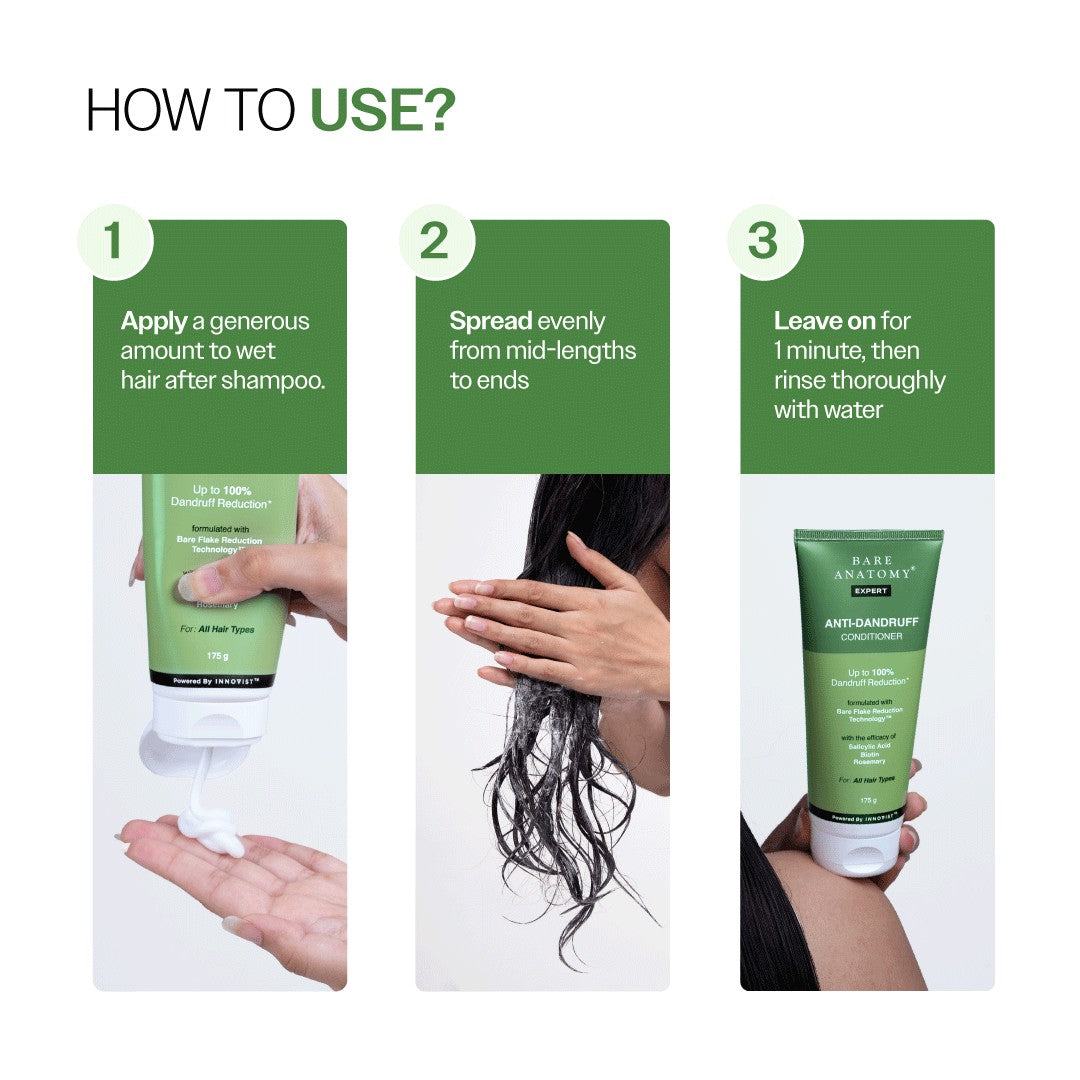 Anti-Dandruff Hair Conditioner With Salicylic Acid, Biotin & Rosemary - 175 gm | Pack of 3