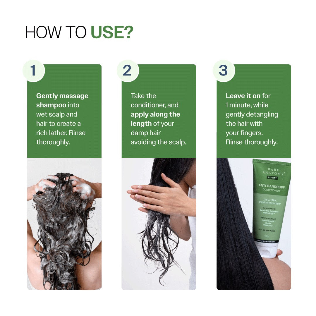 Dandruff Control Hair Care Duo | Anti-Dandruff Shampoo 250ml & Conditioner 175 gm