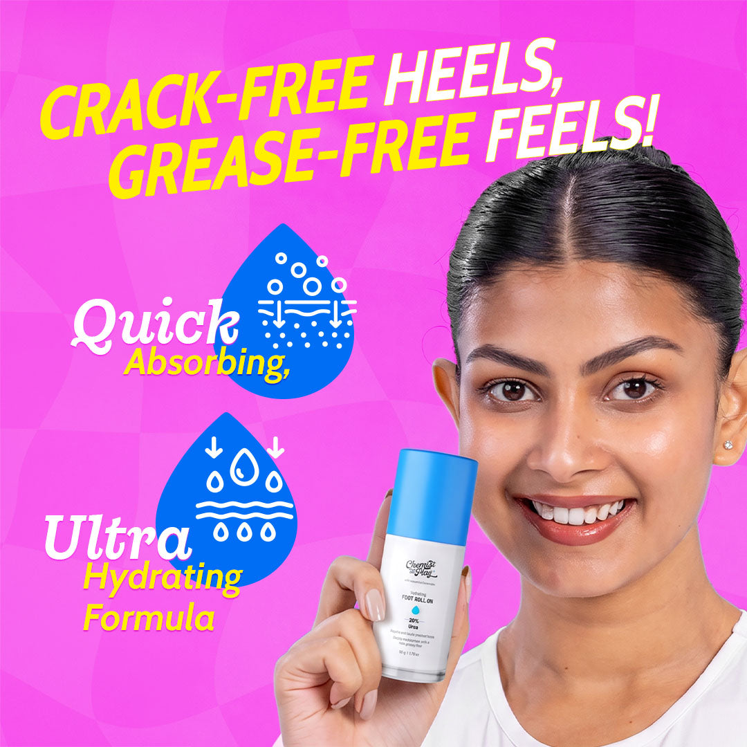 20% Urea Hydrating Foot Roll-On for Cracked Heels & Diabetic Foot - 50 gm