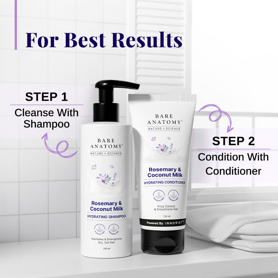 Daily Hydration Duo | Rosemary & Coconut Milk Shampoo 200ml & Conditioner 150ml