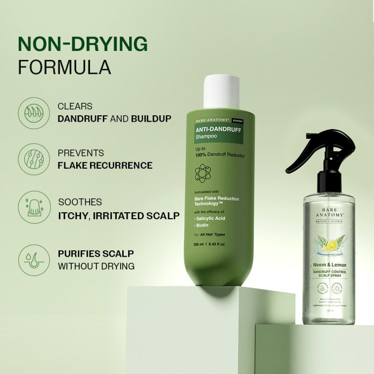Dandruff Control Duo | Dandruff Shampoo 250 ml & Dandruff Control Spray 200 ml