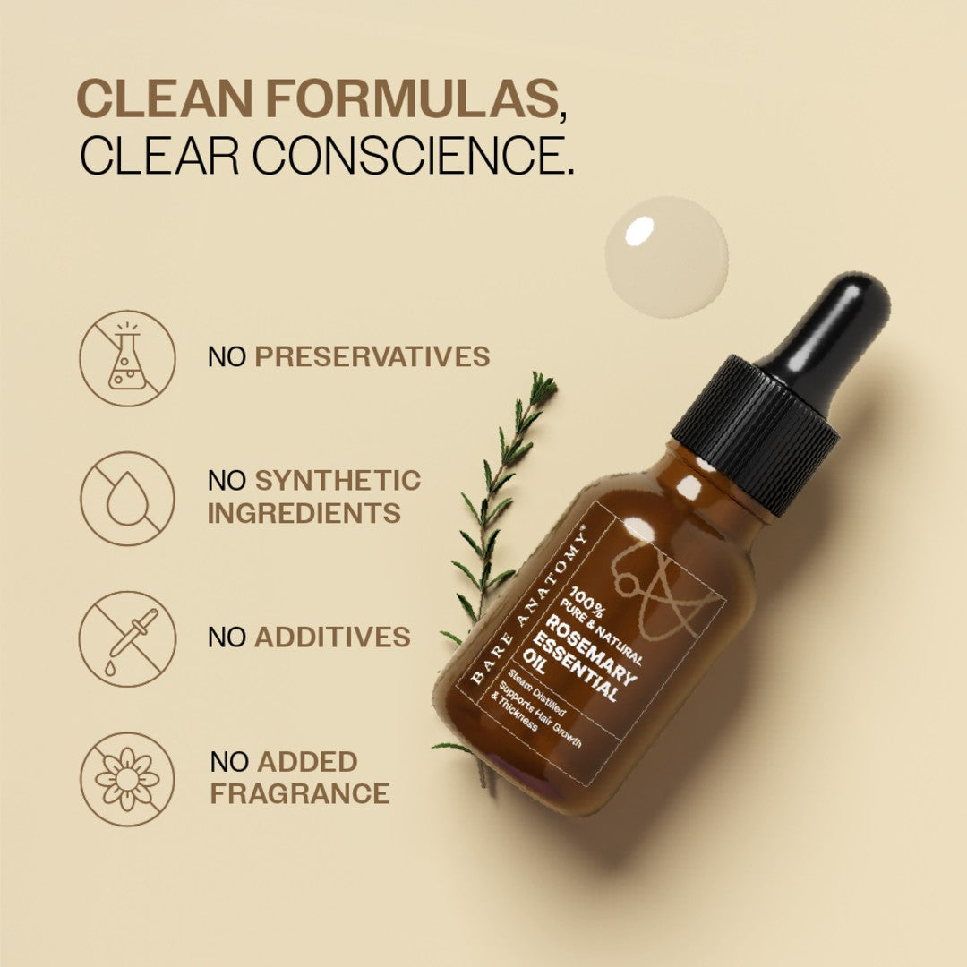 100% Pure Rosemary Essential Oil For Hair Growth & Thickness - 15 ml