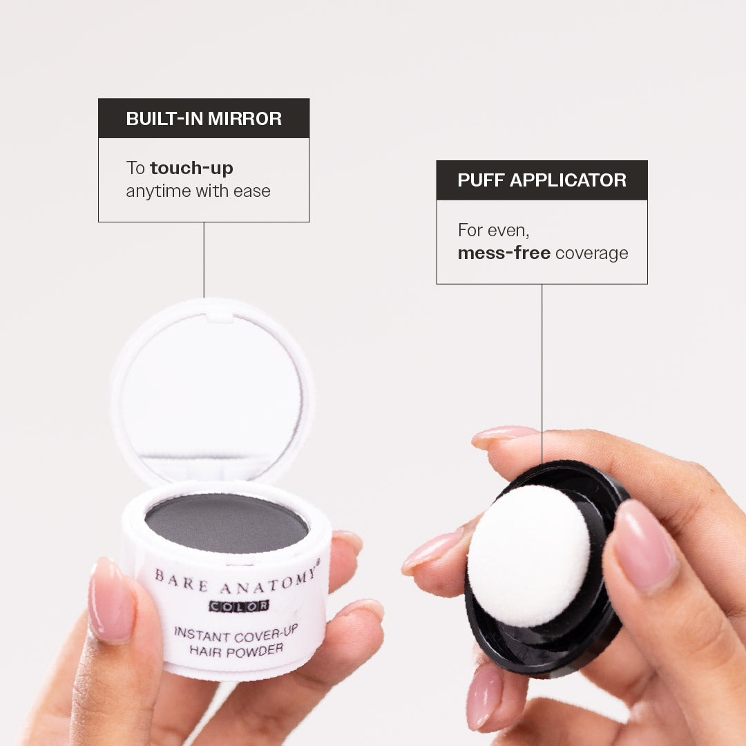 Instant Hair Cover-Up Powder Black Color - 4 g
