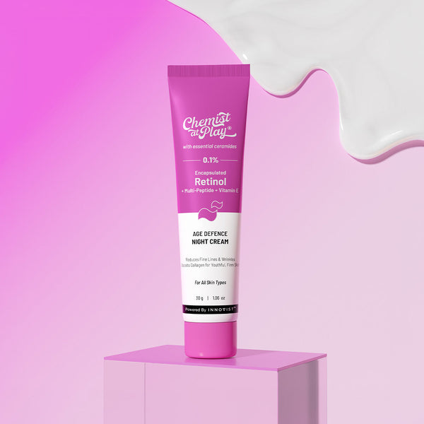 0.1% Retinol Night Cream with Aloe Vera For Fine Lines & Wrinkles - 30 gm