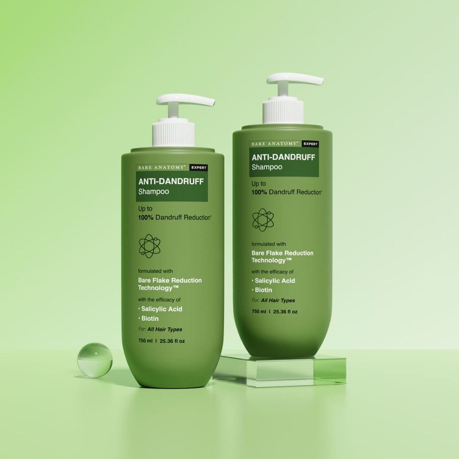 Anti Dandruff Shampoo with Salicylic Acid, Piroctone Olamine & Biotin - 750 ml | Pack of 2