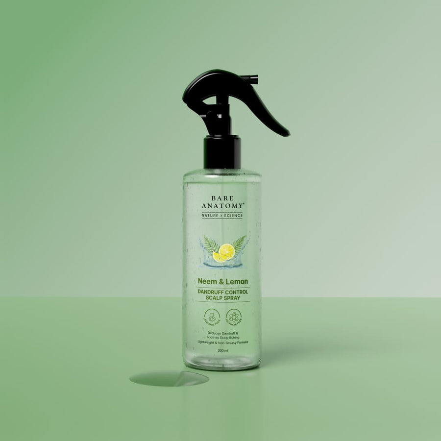 Neem & Lemon Dandruff Control Scalp Spray With Tea Tree and ACB Fruit Extracts - 200 ml