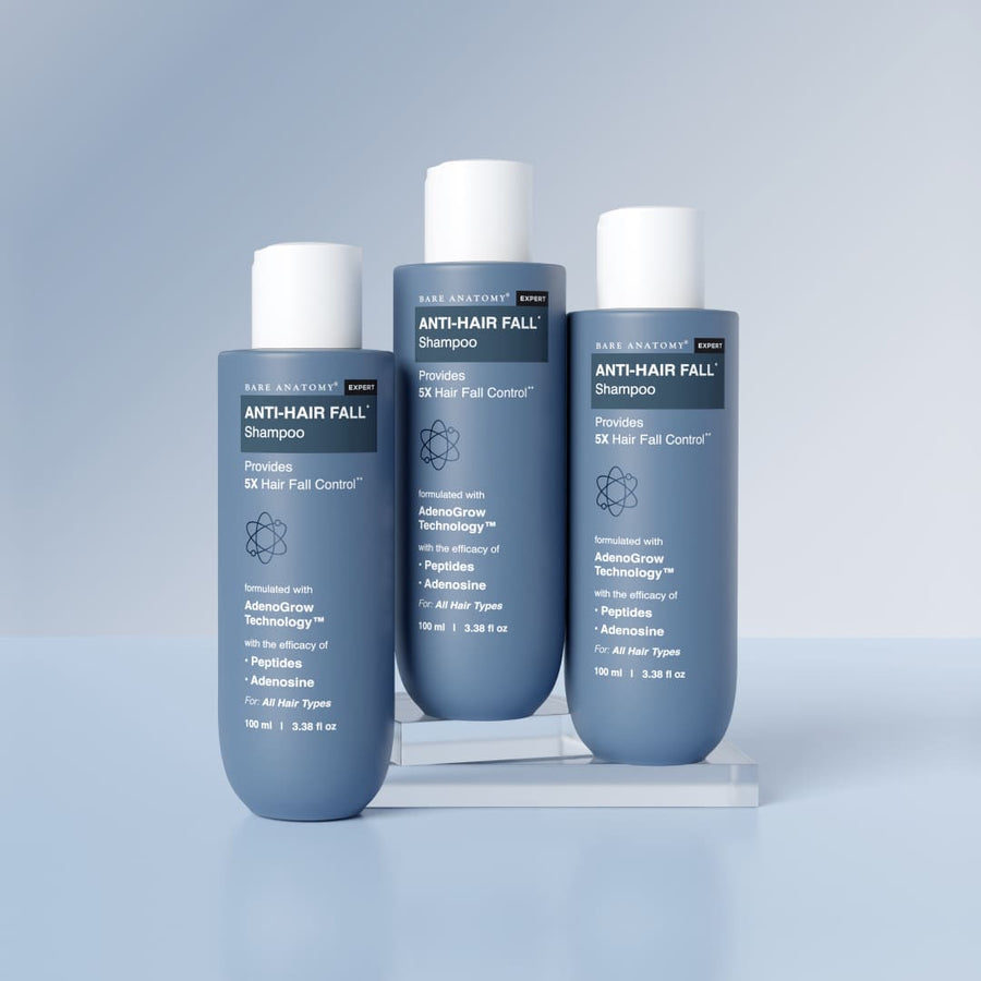Anti-Hair Fall Shampoo With Adenosine & Peptides for Hair Fall Control - 100 ml | Pack of 3