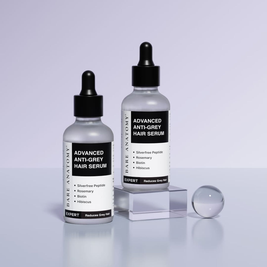 Advanced Anti-Grey Hair Serum With Silverfree Peptide, Rosemary & Biotin - 50 ml | Pack of 2