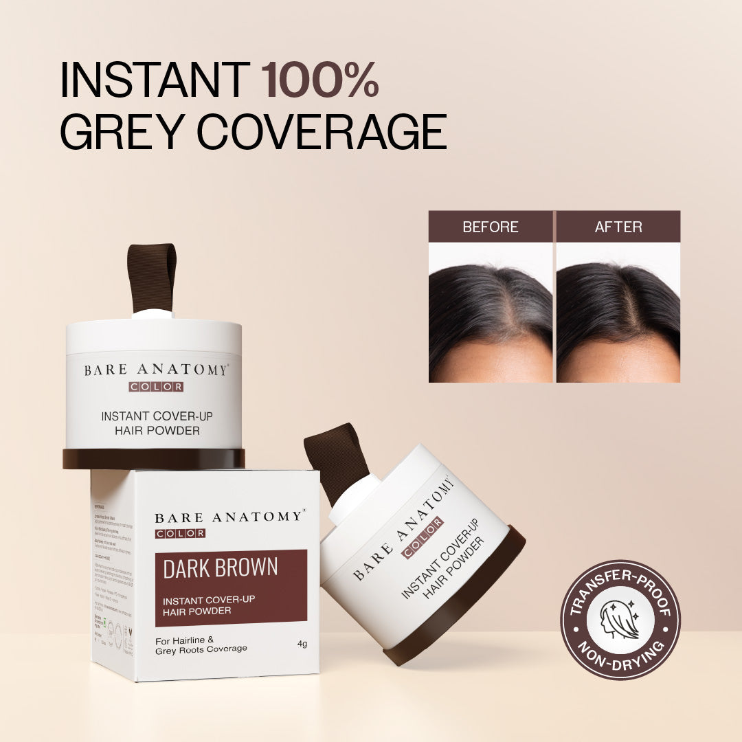 Instant Hair Cover-Up Powder Brown Color - 4 gm