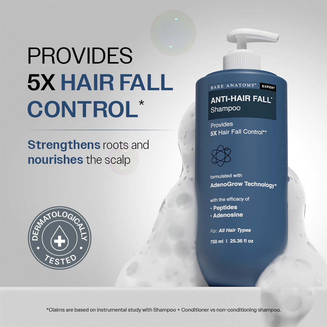 Anti-Hair Fall Shampoo With Adenosine & Peptides for Hair Fall Control - 750 ml