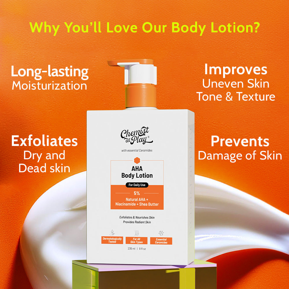 Detan Body Combo | Exfoliating Body Wash + AHA Body Lotion - 236 ml Each