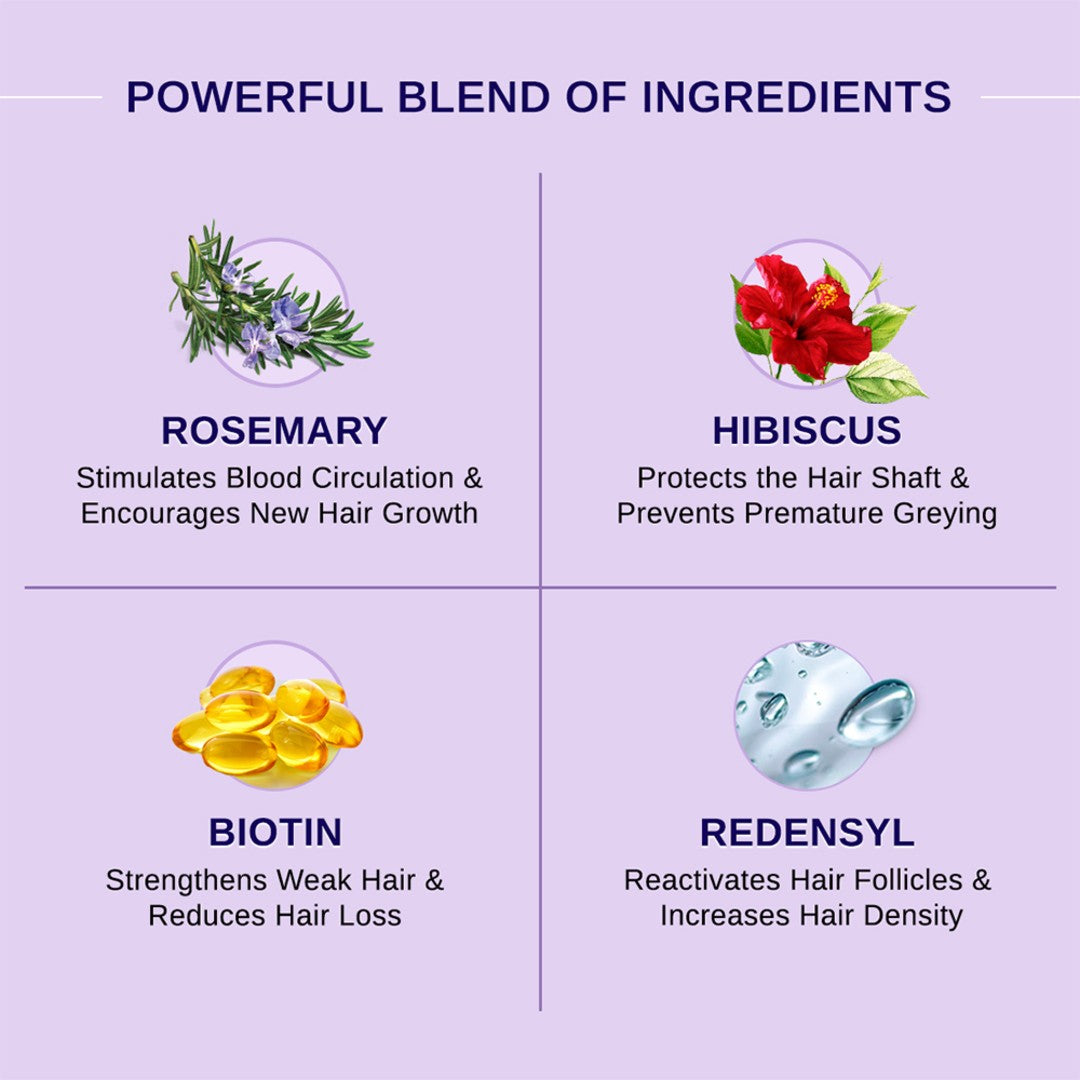 Rosemary & Hibiscus Hair Growth Oil With Redensyl, Biotin, Bhringraj & Aloe Vera - 100 ml