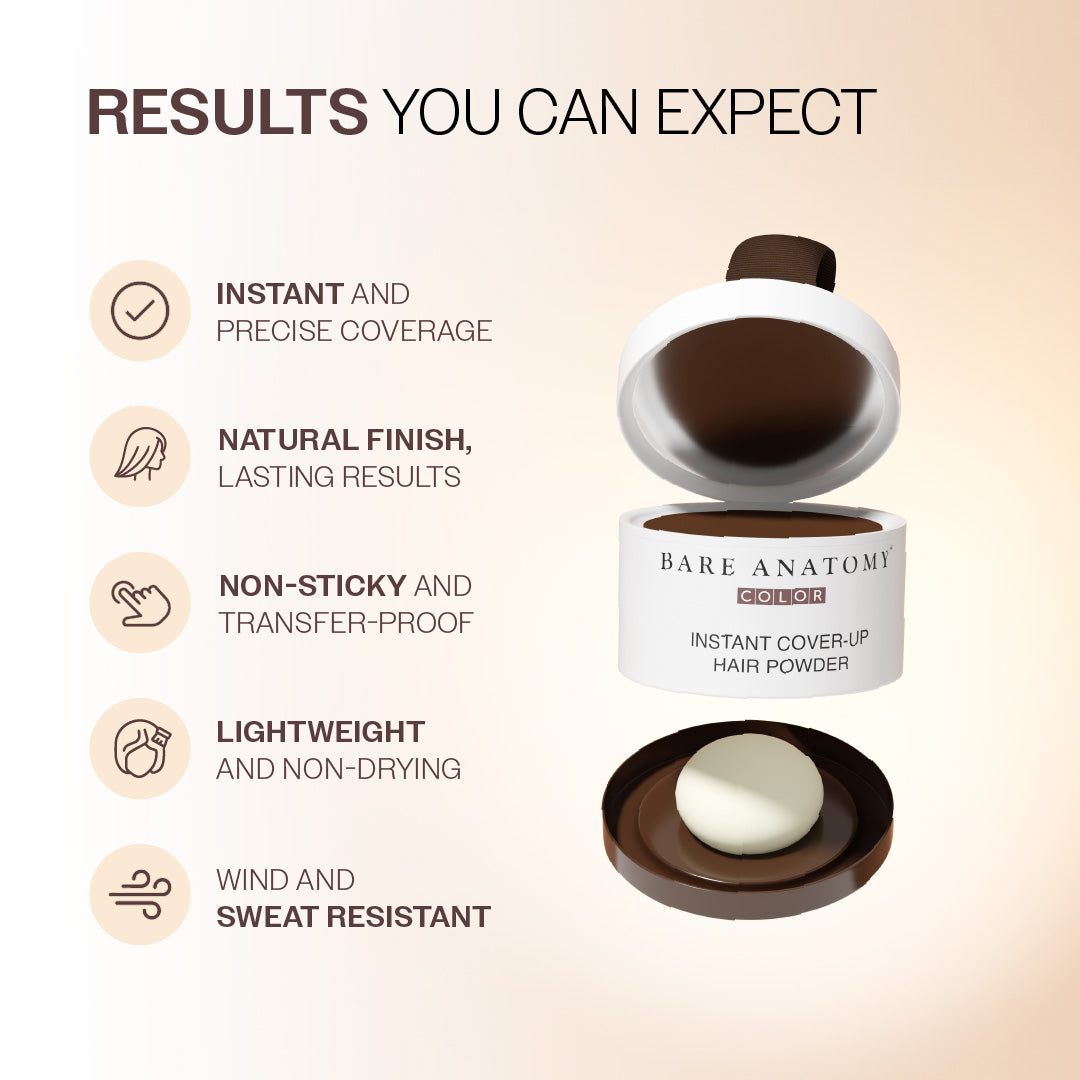 Instant Hair Cover-Up Powder Brown Color - 4 gm