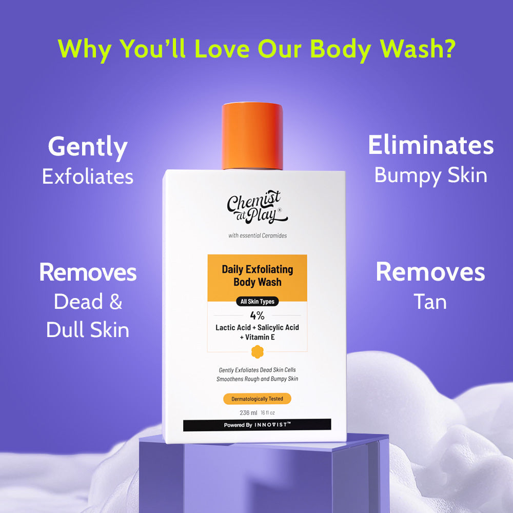 Detan Body Combo | Exfoliating Body Wash + AHA Body Lotion - 236 ml Each