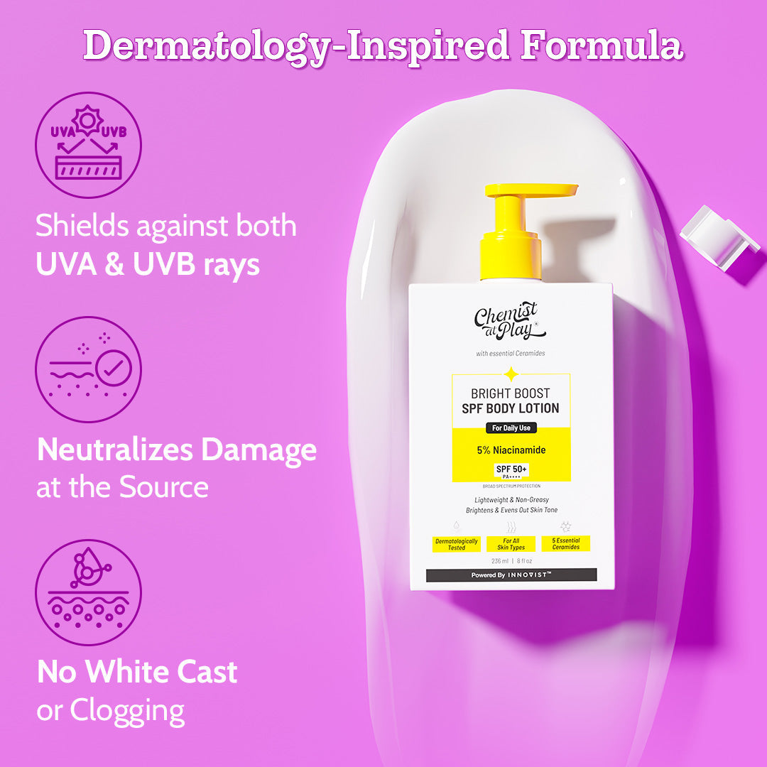 Bright Boost SPF Body Lotion with Niacinamide & SPF 50+ PA++++ | 236 ml