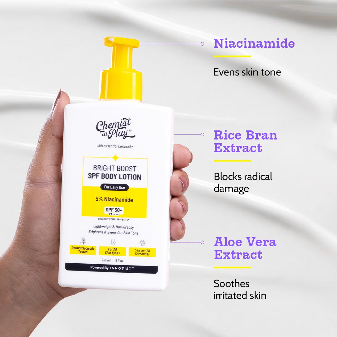 Bright Boost SPF Body Lotion with Niacinamide & SPF 50+ PA++++ | 236 ml