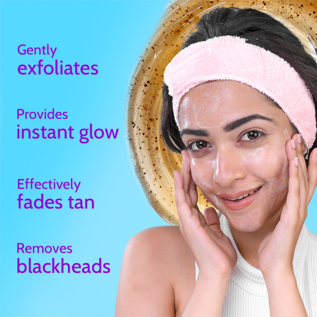 Gentle Exfoliating Face Scrub for Blackheads & Tan Removal - 100 ml| Pack of 2