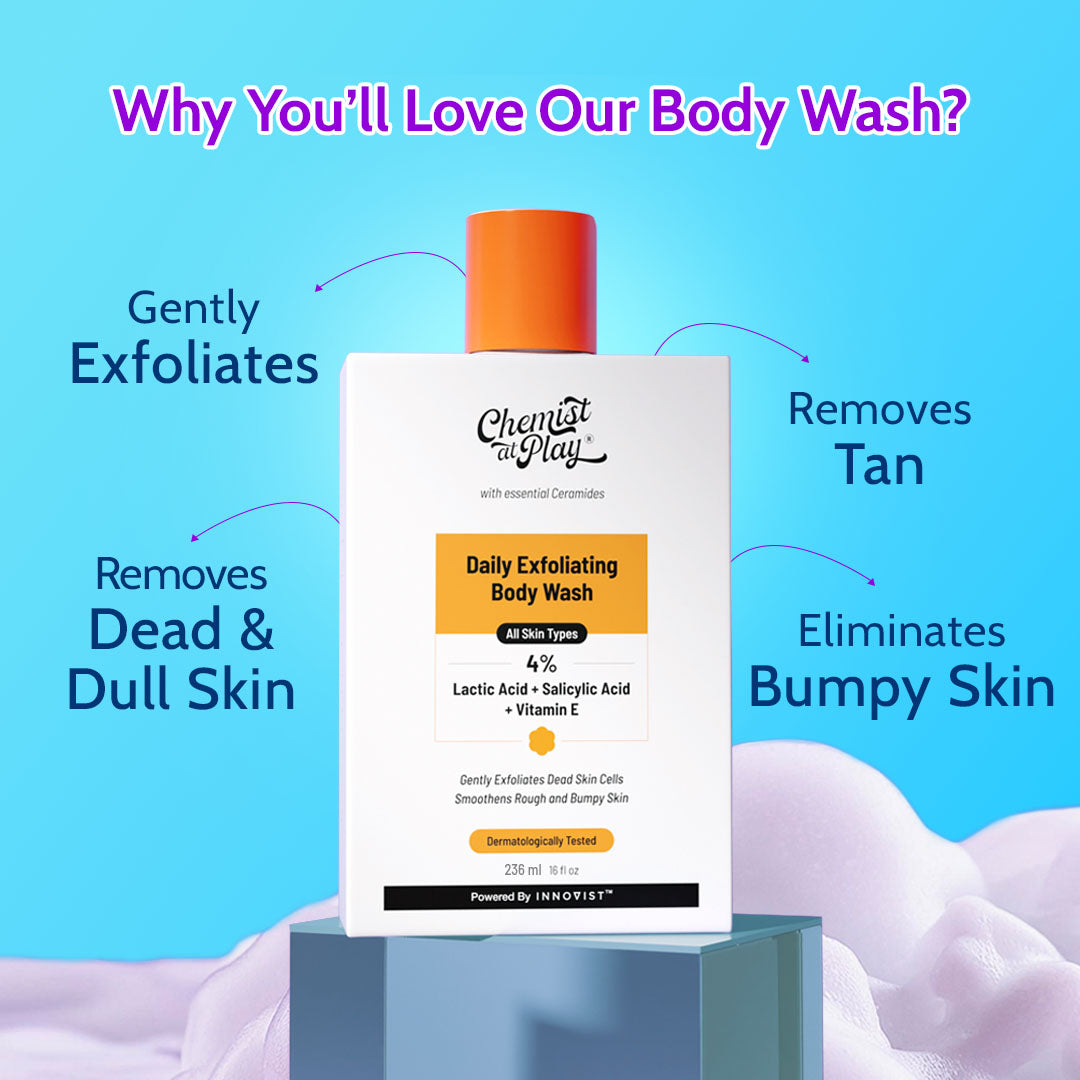 Detan Duo | Exfoliating Body Wash - 236ml | Gentle Exfoliating Face Scrub - 100ml
