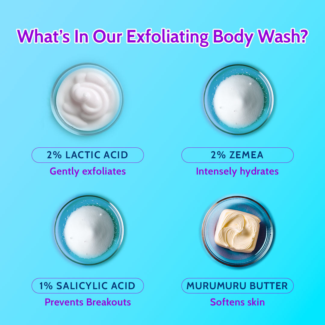 Detan Duo | Exfoliating Body Wash - 236ml | Gentle Exfoliating Face Scrub - 100ml
