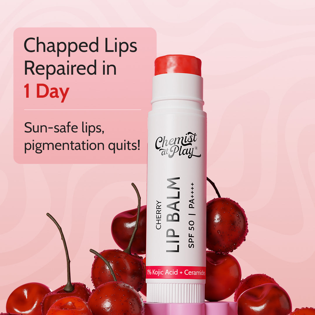 Cherry Lip Balm for Chapped Lips | SPF 50 PA++++ | Cherry - 4.5 gm | Pack of 2