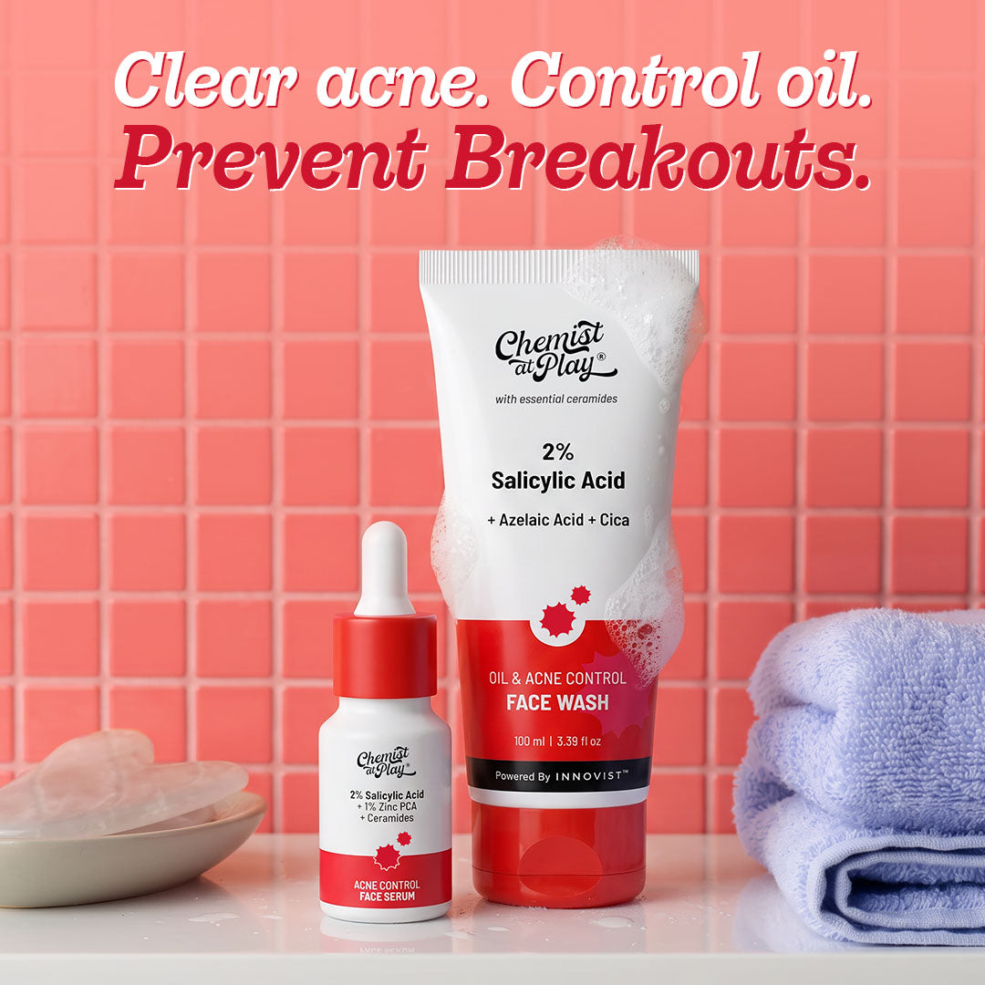 The Clear Skin Duo | 2% Salicylic Acid Face Wash - 100ml & Acne Control Face Serum - 10ml