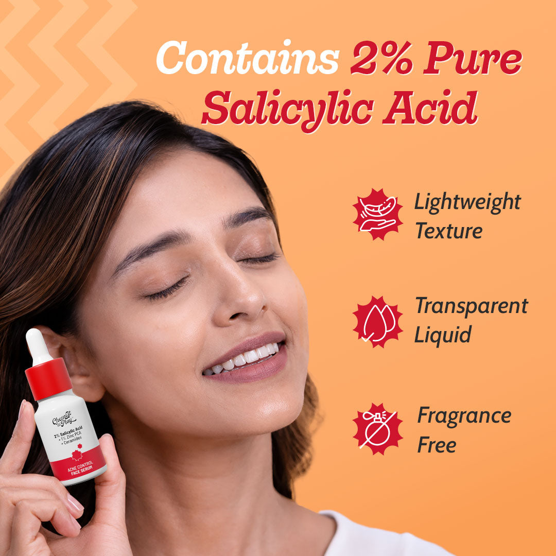 2% Salicylic Acid Face Serum With Lactic Acid For Acne Control - 10 ml
