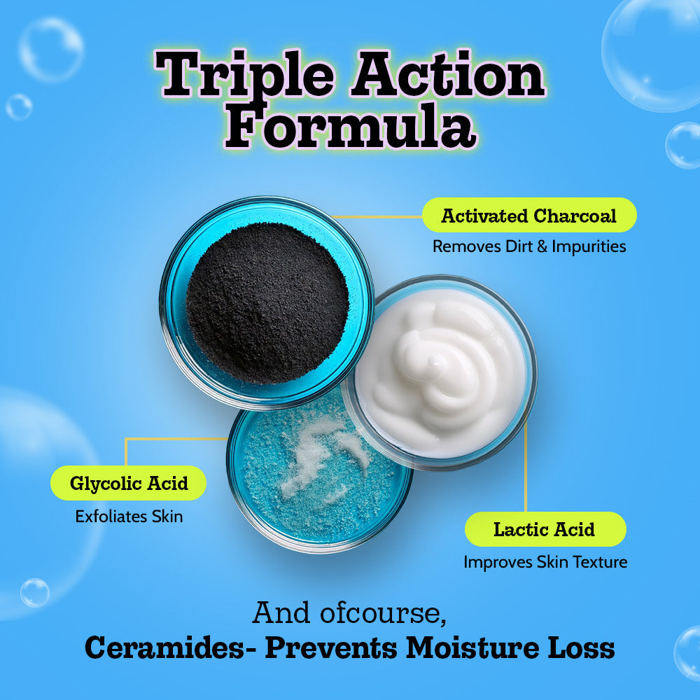Deep Cleansing Body Wash with Activated Charcoal & Glycolic Acid - 236 ml