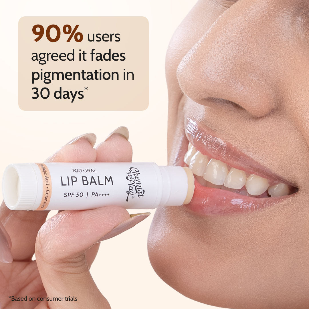 Natural Lip Balm for Chapped Lips | SPF 50 PA++++ | Natural - 4.5 gm
