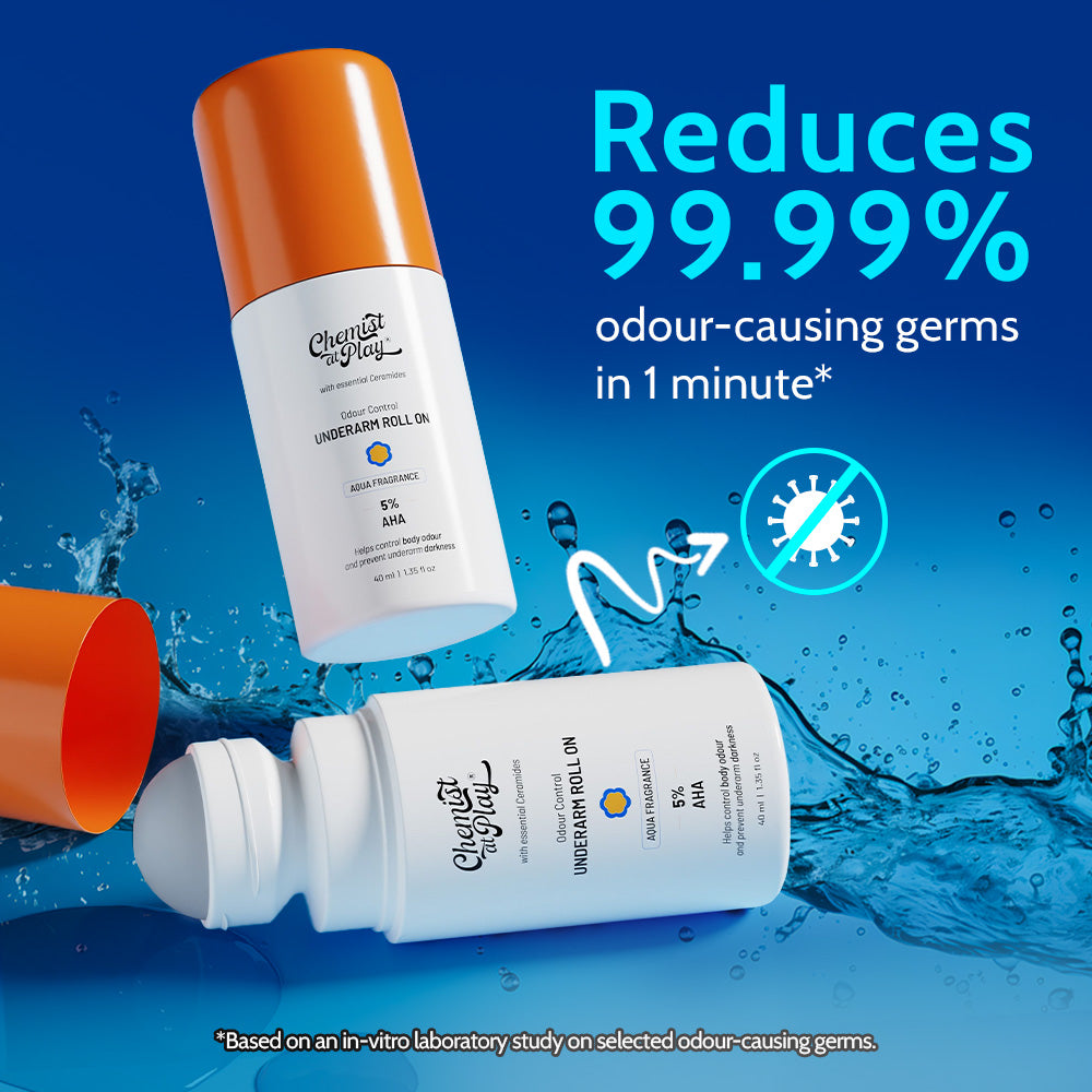 5% AHA Underarm Roll On for Odour Control & Pigmentation (White Jasmine) - 40 ml