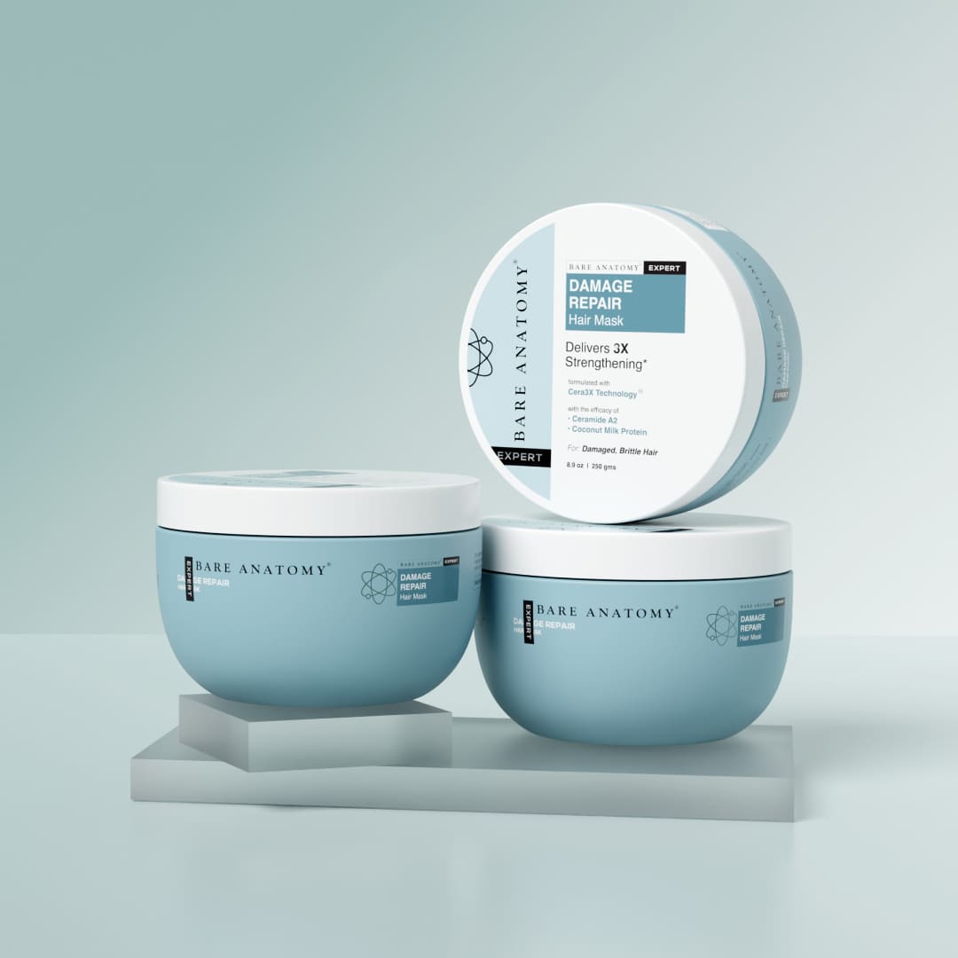 Damage Repair Hair Mask With Ceramide A2 & Coconut Milk Protein - 250 gm | Pack of 3